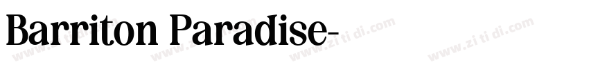 Barriton Paradise字体转换